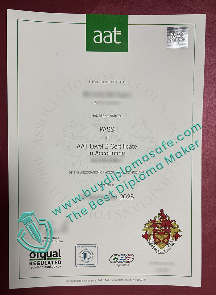 AAT certificate, AAT Level 2 Certificate AAT certificate, AAT Level 2 Certificate