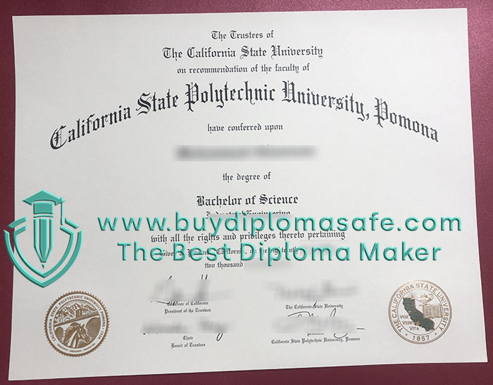 Cal Poly Pomona diploma certificate Cal Poly Pomona diploma certificate