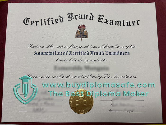 Certified Fraud Examiner (CFE) certificate