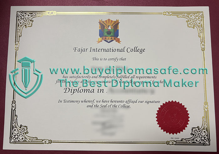 Fajar International College diploma Fajar International College diploma