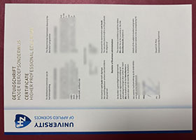 HZ University of Applied Sciences Getuigschrift sample