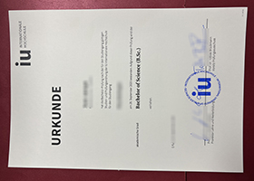 IU Internationale Hochschule Urkunde sample