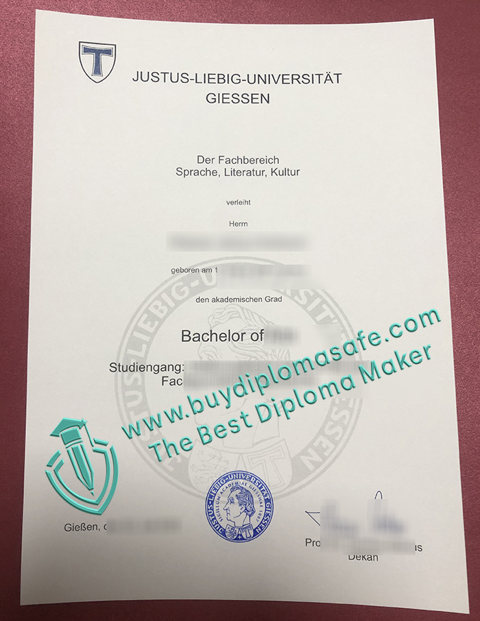 Justus-Liebig-Universität Gießen Urkunde Justus-Liebig-Universität Gießen Urkunde