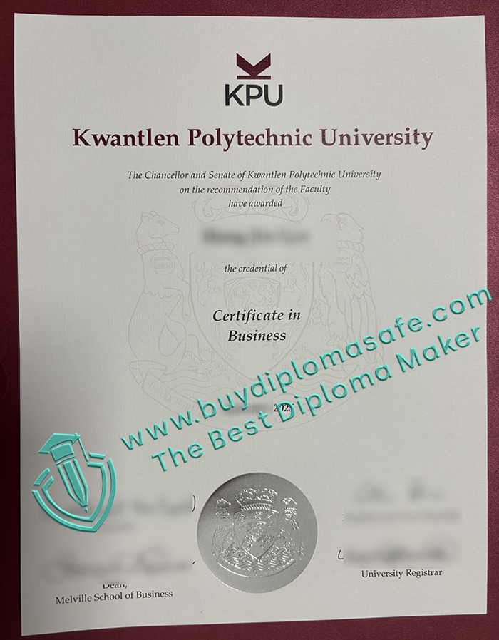 Kwantlen Polytechnic University (KPU) Certificate Kwantlen Polytechnic University (KPU) Certificate