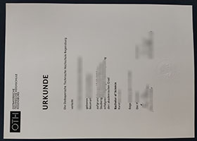 OTH Regensburg Urkunde sample
