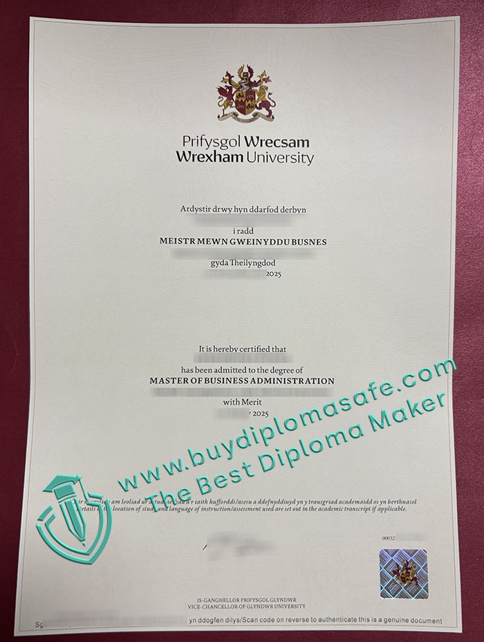 Prifysgol Wrecsam diploma, Wrexham University degree Prifysgol Wrecsam diploma, Wrexham University degree