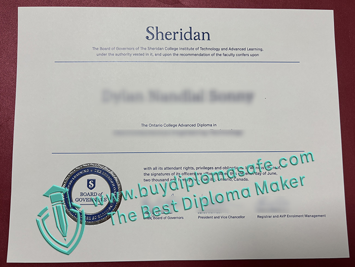 Sheridan College diploma