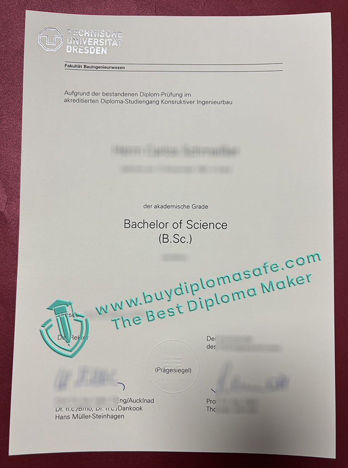 TUD diploma, Order TU Dresden Urkunde