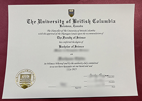 UBC Degree Certificate