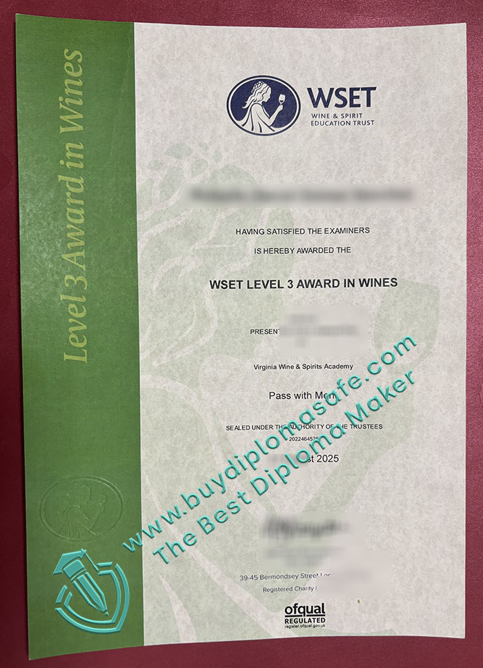 WSET Level 3 diploma