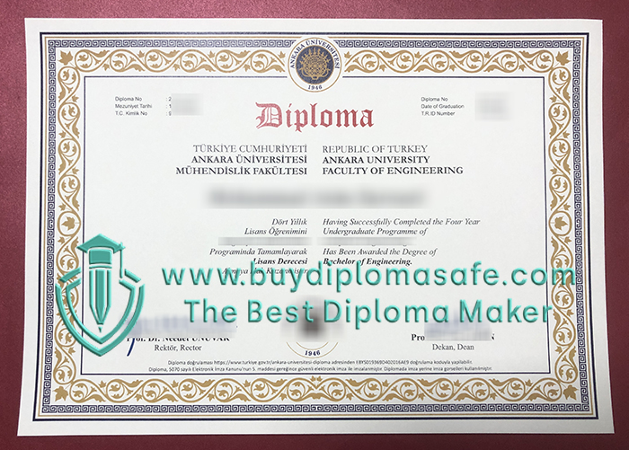 Ankara University diploma Ankara University diploma