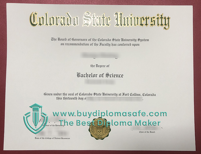 Colorado State University diploma Colorado State University diploma