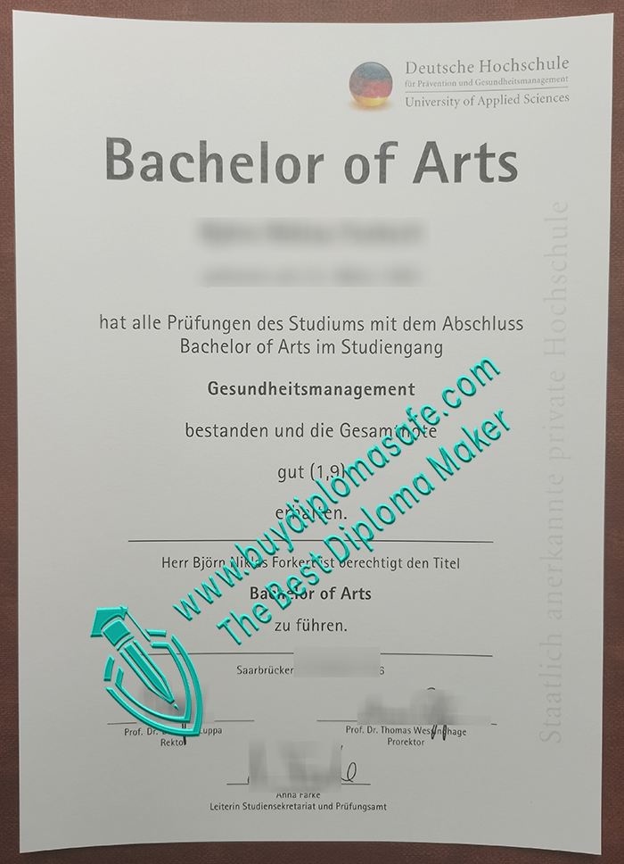 Deutsche Hochschule für angewandte Wissenschaften Diploma Deutsche Hochschule für angewandte Wissenschaften Diploma