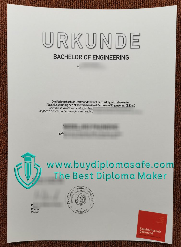 Fachhochschule Dortmund Urkunde Fachhochschule Dortmund Urkunde