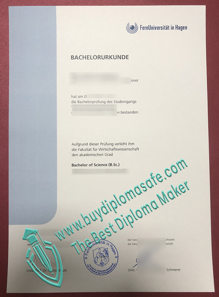 FernUniversität in Hagen Urkunde FernUniversität in Hagen Urkunde