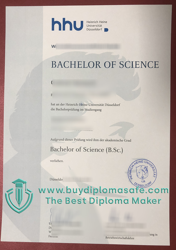 Heinrich-Heine-Universität Düsseldorf Urkunde