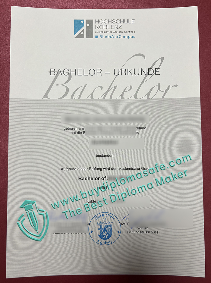 Hochschule Koblenz Urkunde Hochschule Koblenz Urkunde