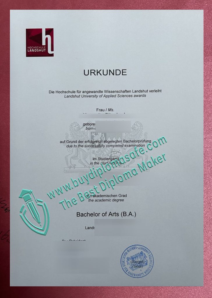 Hochschule für angewandte Wissenschaften Landshut Urkunde Hochschule für angewandte Wissenschaften Landshut Urkunde
