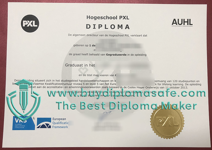 Hogeschool PXL diploma Hogeschool PXL diploma