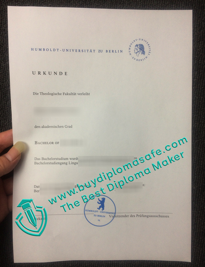 Humboldt-Universität zu Berlin Urkunde Humboldt-Universität zu Berlin Urkunde
