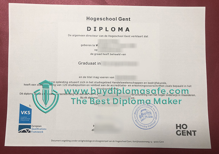 Hogeschool Gent Diploma  Hogeschool Gent Diploma