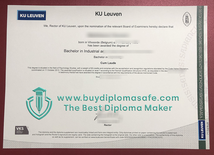 KU Leuven diploma sample KU Leuven diploma sample
