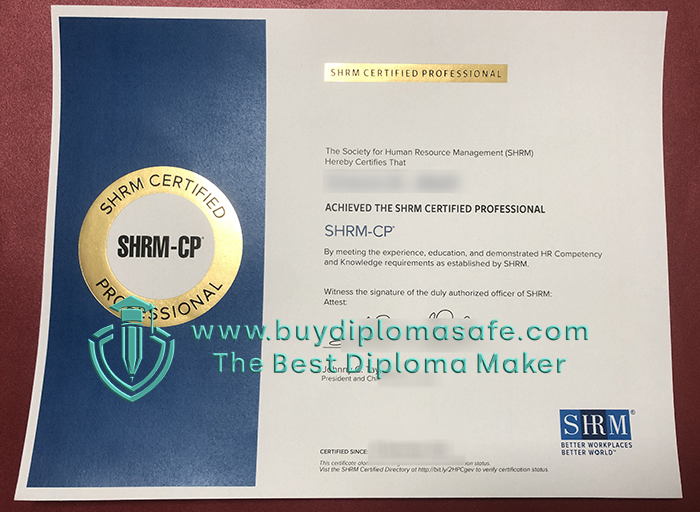 SHRM CP certificate SHRM CP certificate