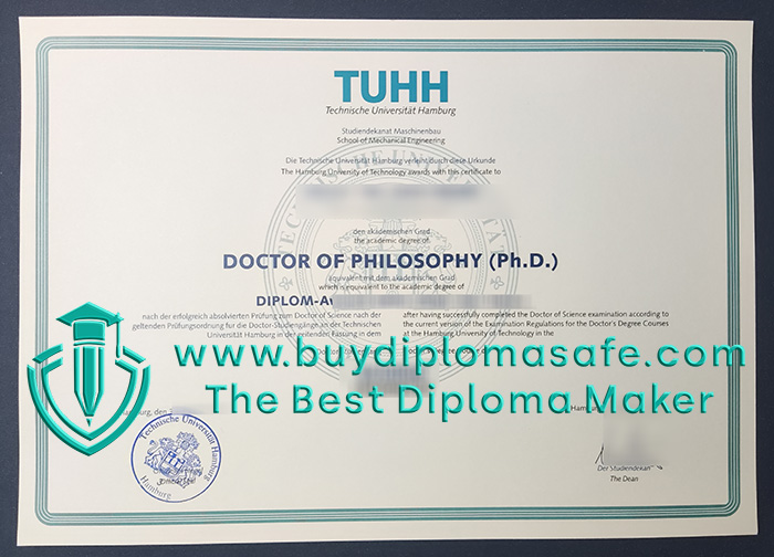 TUHH Urkunde, Technische Universität Hamburg Urkunde