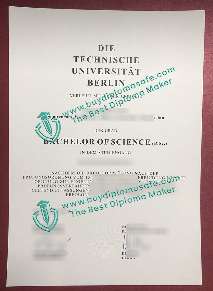Technische Universität Berlin Urkunde Technische Universität Berlin Urkunde