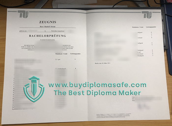 Technische Universität Berlin Zeugnis