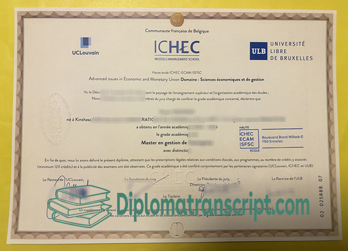 UCLouvain Saint-Louis Bruxelles diploma