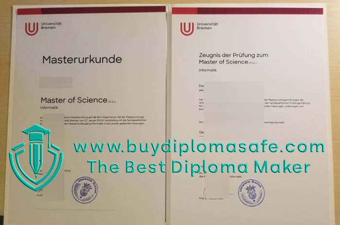 Universität Bremen Urkunde and Zeugnis Universität Bremen Urkunde and Zeugnis