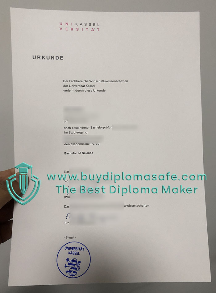 Universität Kassel Urkunde Universität Kassel Urkunde