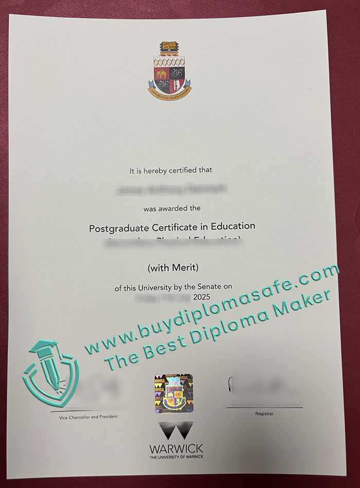 University of Warwick Degree University of Warwick Degree